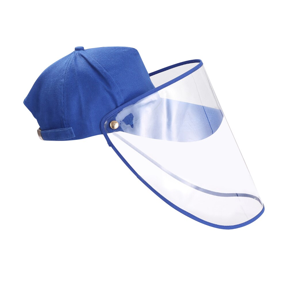 Anti-dug hatte aftagelige hatte virus lukket ud baseball hatte aftageligt beskyttelsescover unisex uv beskyttelse caps: Blå