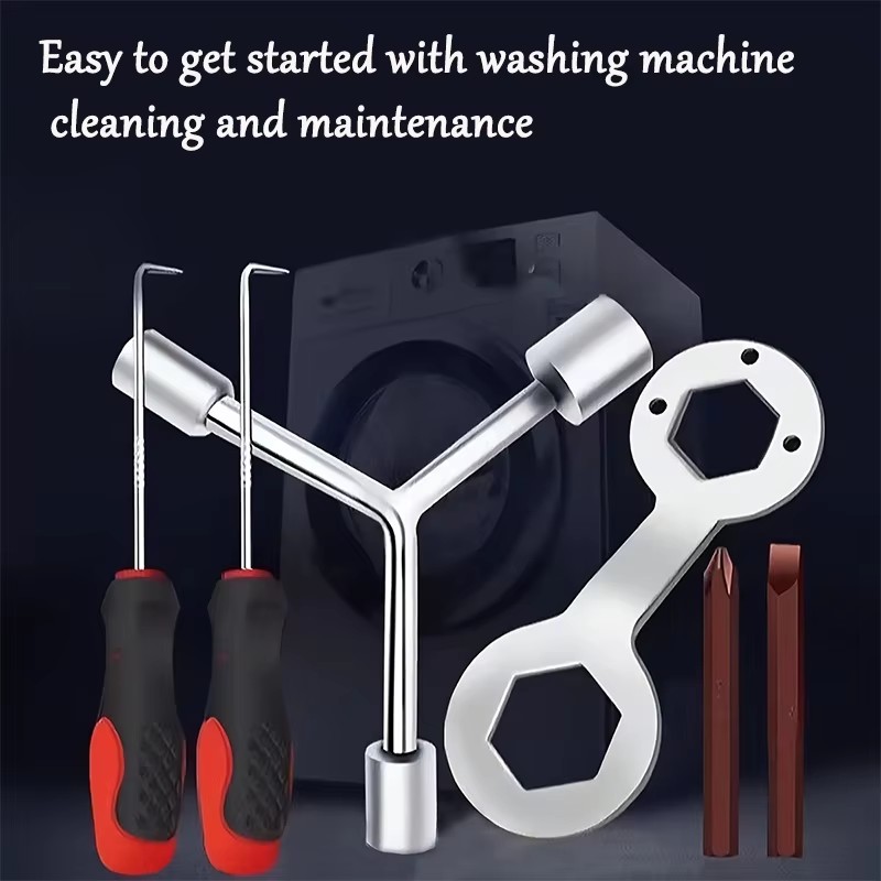 Washing Machine Inner/Outer Cylinder Spring Expansion Tool Kit, Snap Ring Pliers Spring Disassembly Tool Cross Slot Screwdriver: Dark Grey