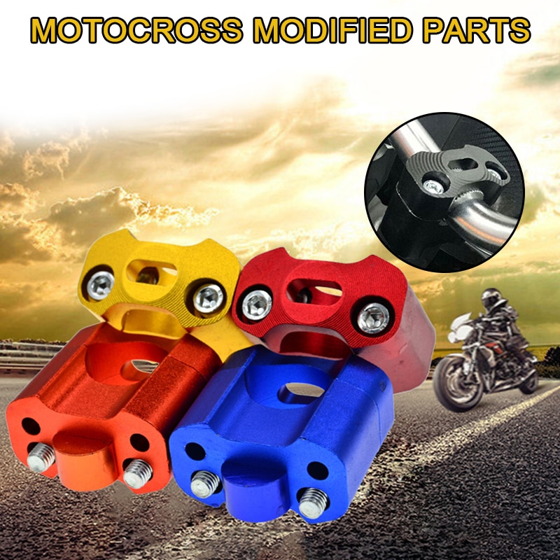 2 Pieces CNC 22mm 28mm Off road Motorcycle Bar Clamps Handlebar risers Adapter for 7/8" 1-1/8 Pit Dirt motorbike