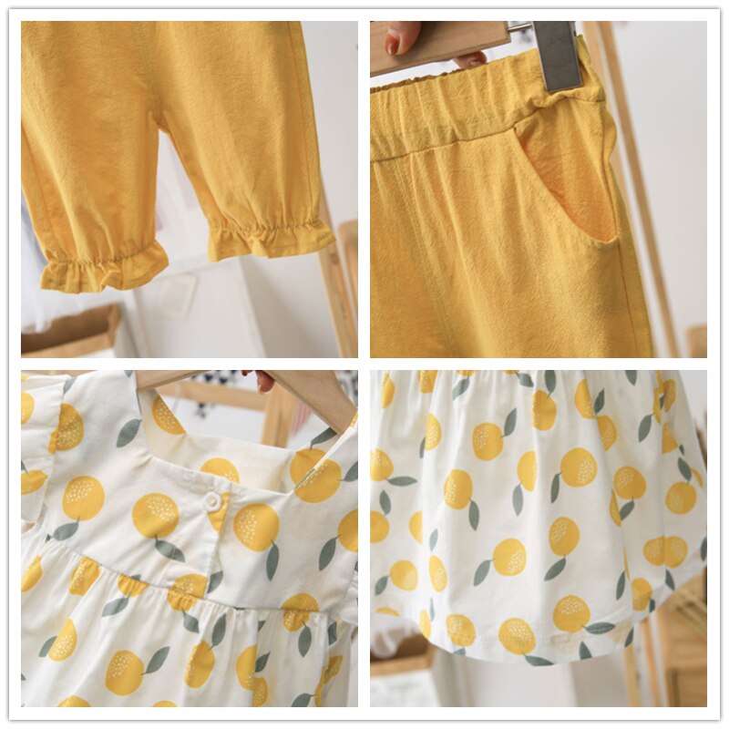 Bébé Filles Vêtements Court Costume 2 pièces Imprimé Coton Tenues Décontractées Ensemble Mignon D'été enfants vêtements filles