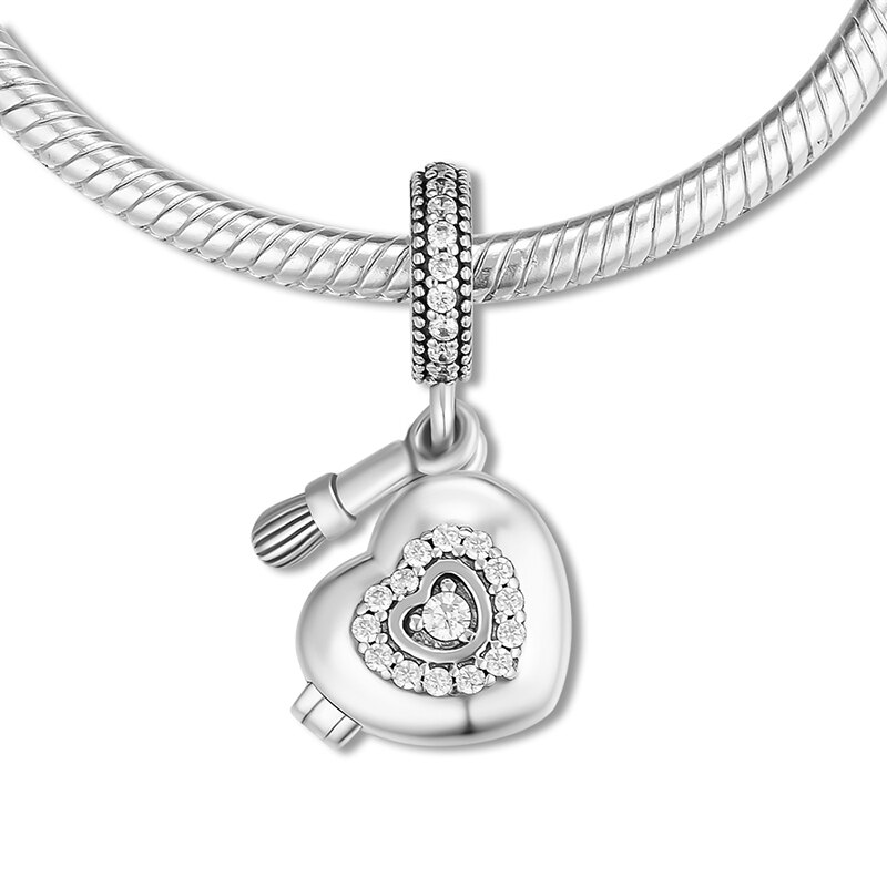 BEADS for Jewelry Making BraceletS My Beautiful Powder Box cHarMs 100% 925 OrigiNal Sterling Silver Jewerly