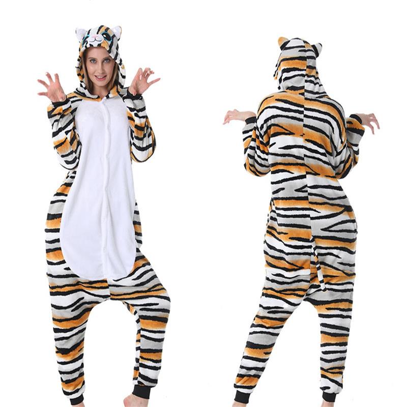 Traje de pijama de Invierno para mujer, Mono de Animal adulto, Kigurumi de dibujos animados de unicornio dorado, Pijamas de franela