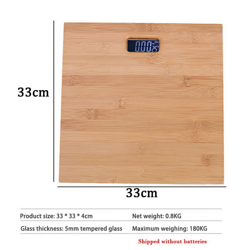 Smart Human Body Weight Scale Electronic Wood Anti-skid Display Backlight Household Weight Weighing Scale Balance Health Care