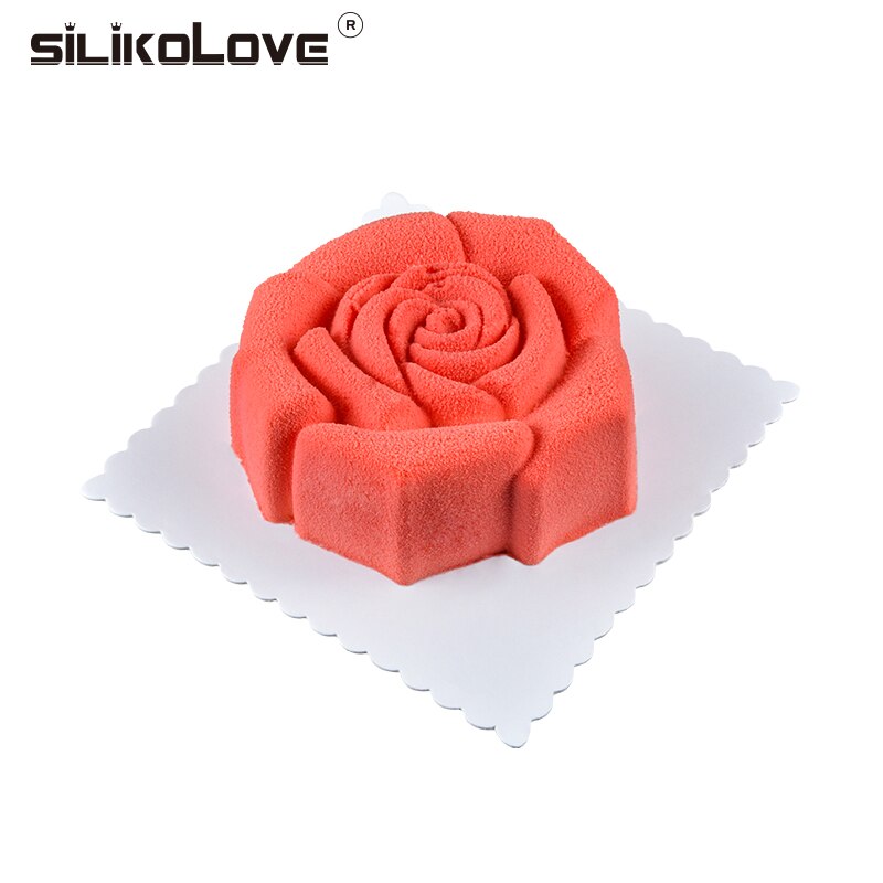 Silikolove Rose Siliconen Mousse Pan Cakevorm Non-stick Bakken Decoratie Gereedschappen Siliconen Vormen Bakvormen 3D Silicone Mold Bakken