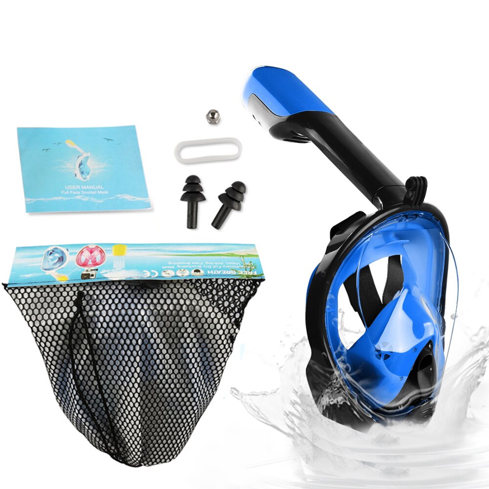 volle Gesicht Scuba Tauchen Maske Anti Fog Goggles mit Kamera Montieren Unterwasser Weiten Blick Schnorchel Schwimmen maske für Erwachsene jugend: 11A