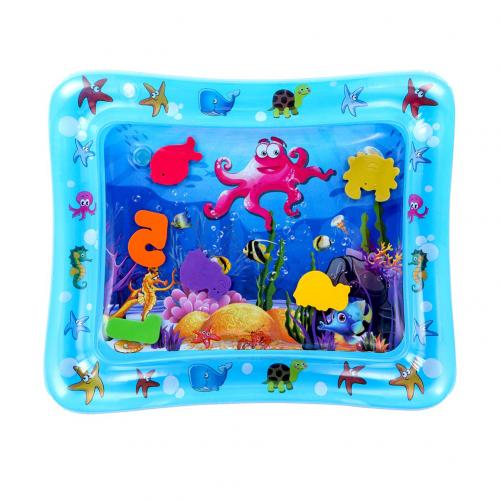 Baby Inflatable Tummy Water Padded Mat Aquarium Activity Center Cushion Toy enhance baby's brain and sensory development: Shark