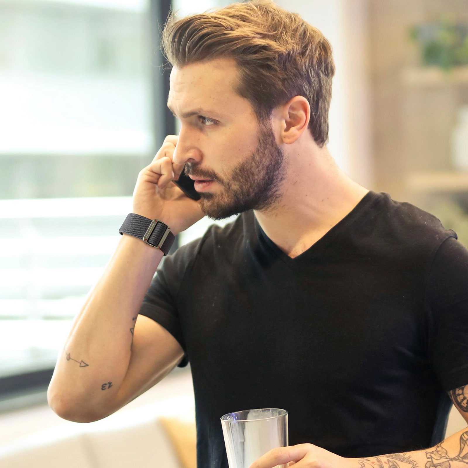 Stretchy Band for Amazfit Stratos 3/Stratos 2/Stratos Band, Soft Nylon Elastic Braided Strap