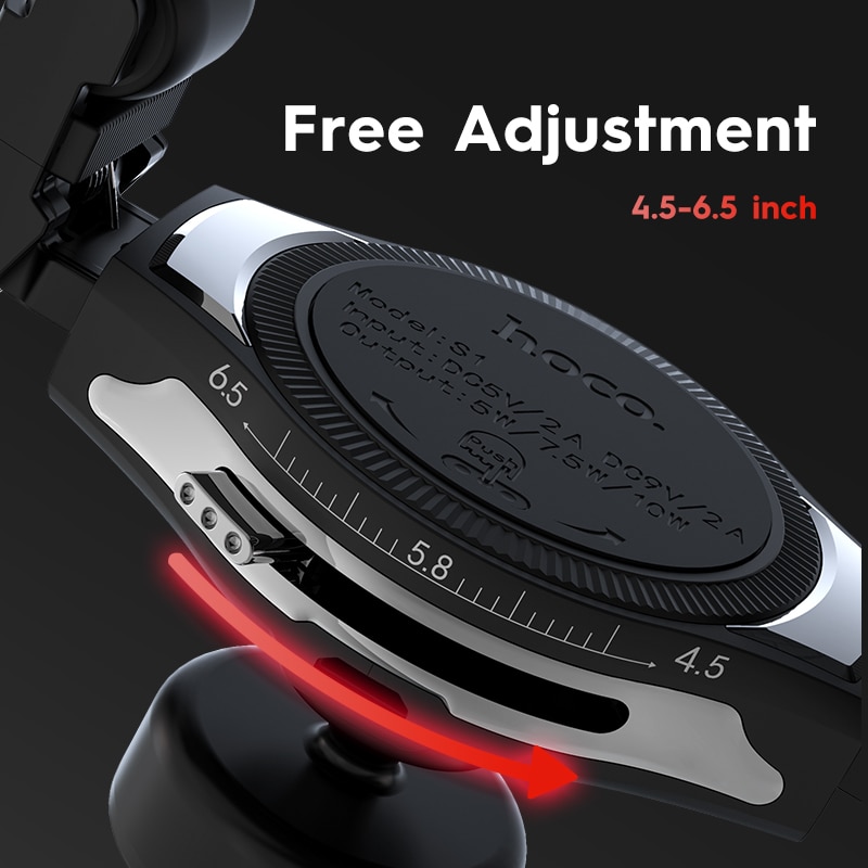 HOCO Auto Qi Draadloze Oplader 10W Fast Charging Stand voor iPhone X XS XR Samsung S9 Auto Roller Mount mobiele Telefoon Air Vent Houder