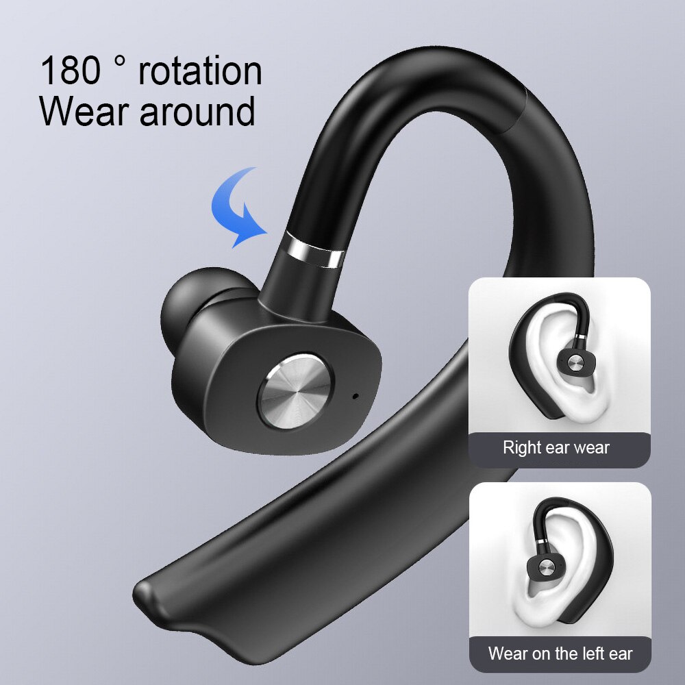 Kebidu handsfree draadloze bluetooth-oortelefoons met ruisonderdrukking, zakelijke draadloze bluetooth-headset met microfoon voor sportbestuurders