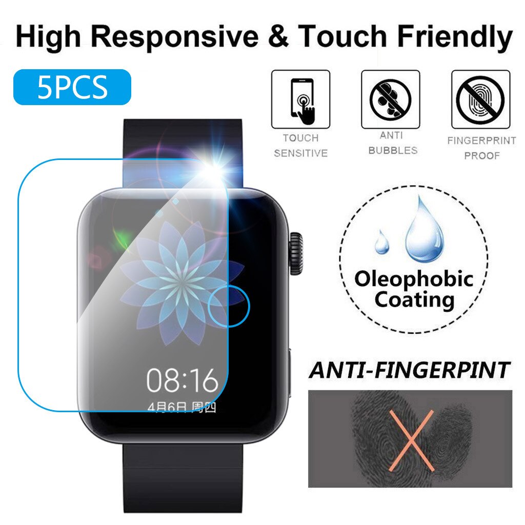 5,3,1Pcs Screen Protector Voor Xiaomi Smart Horloge Vervangen Tpu Hydrogel Zachte Transparante Screen Bescherming Film Voor Xiaomi # Y