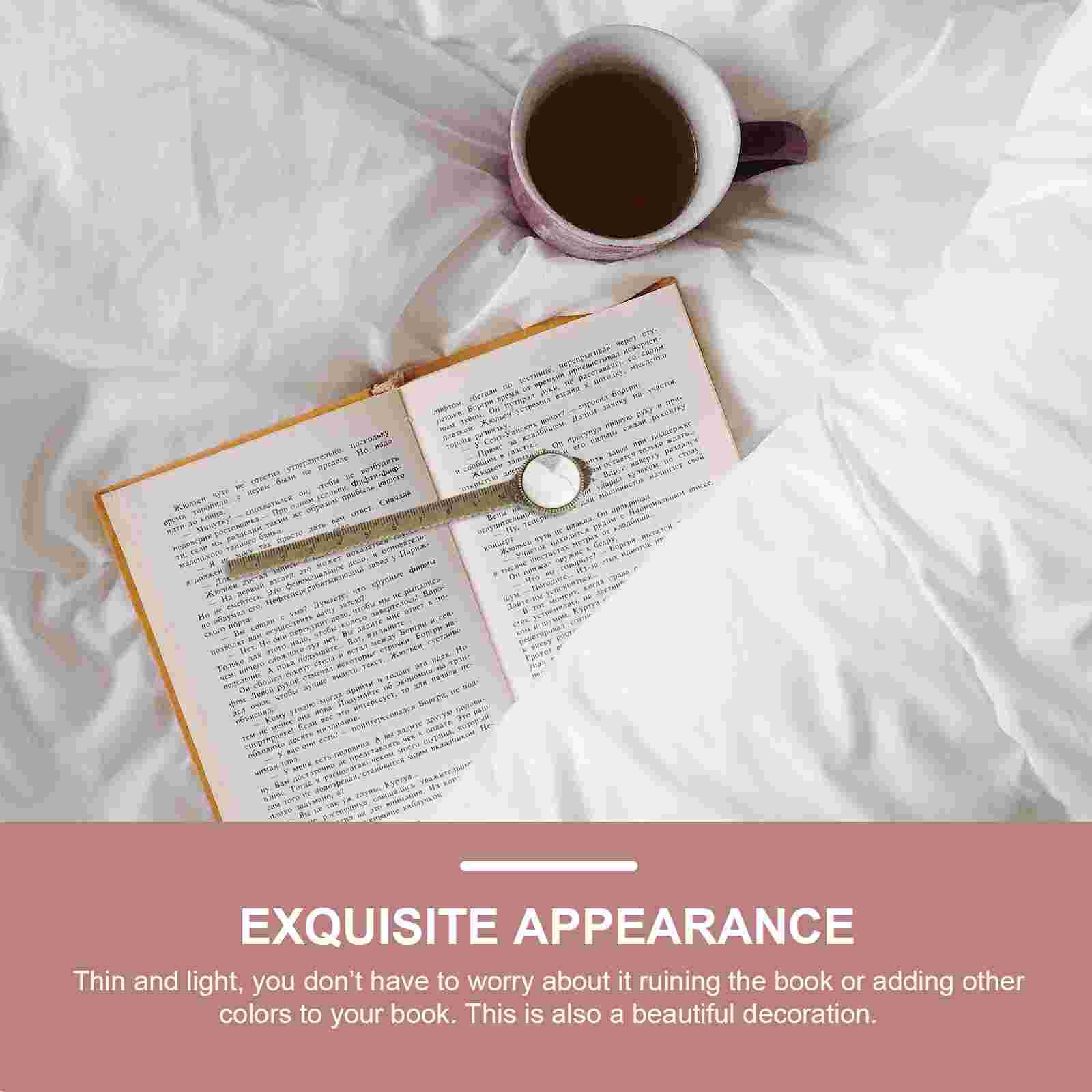 Zinc Alloy Book Mark Ruler Book Mark Retro Book Marker Paper Label Reading Tool