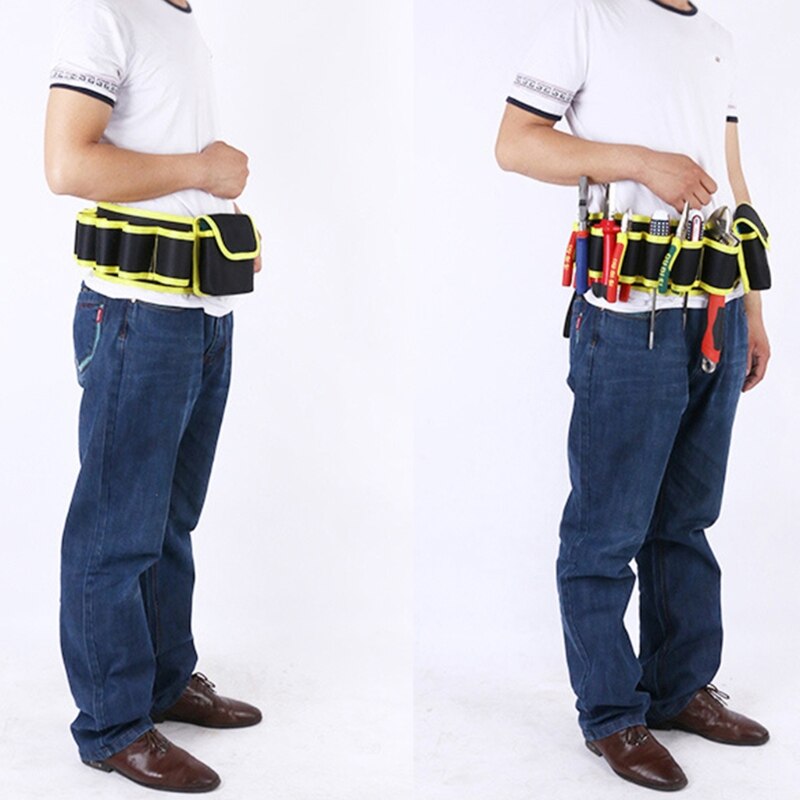 Electrician Drill Tool Bag Waist Pocket Pouch Belt Storage Holder Maintenance Kit 32CC