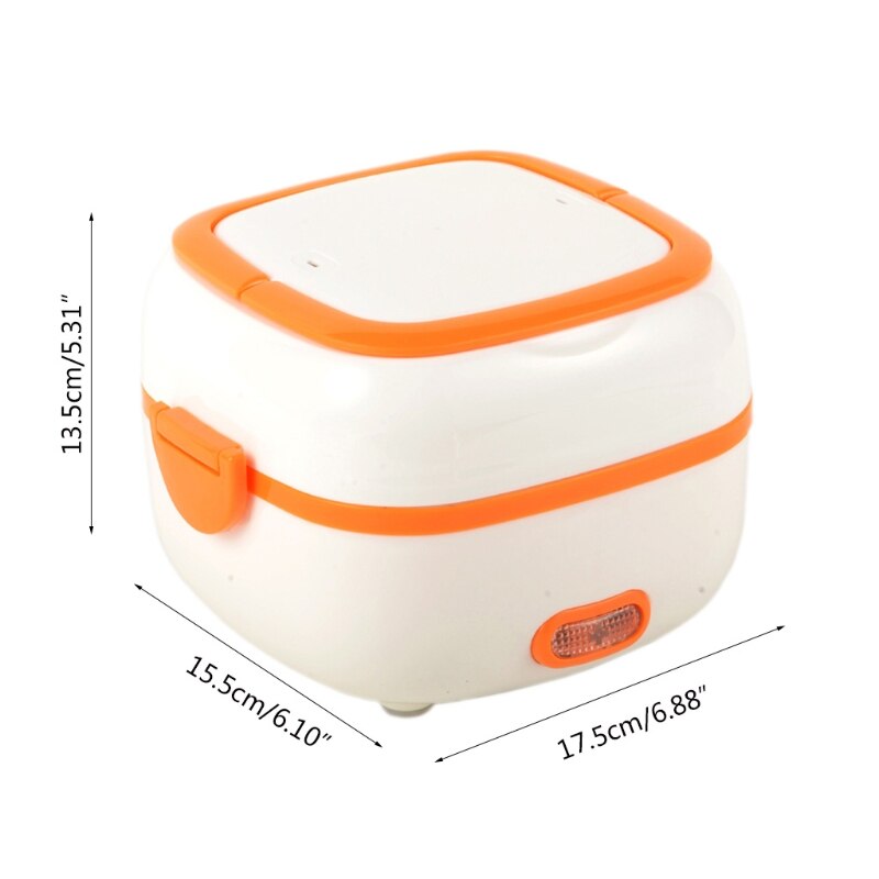 Multifunctional Electric Lunch Box Mini Rice Cooker Food Heater Steamer Bowls Spoon Measuring Cup Cooking Tool