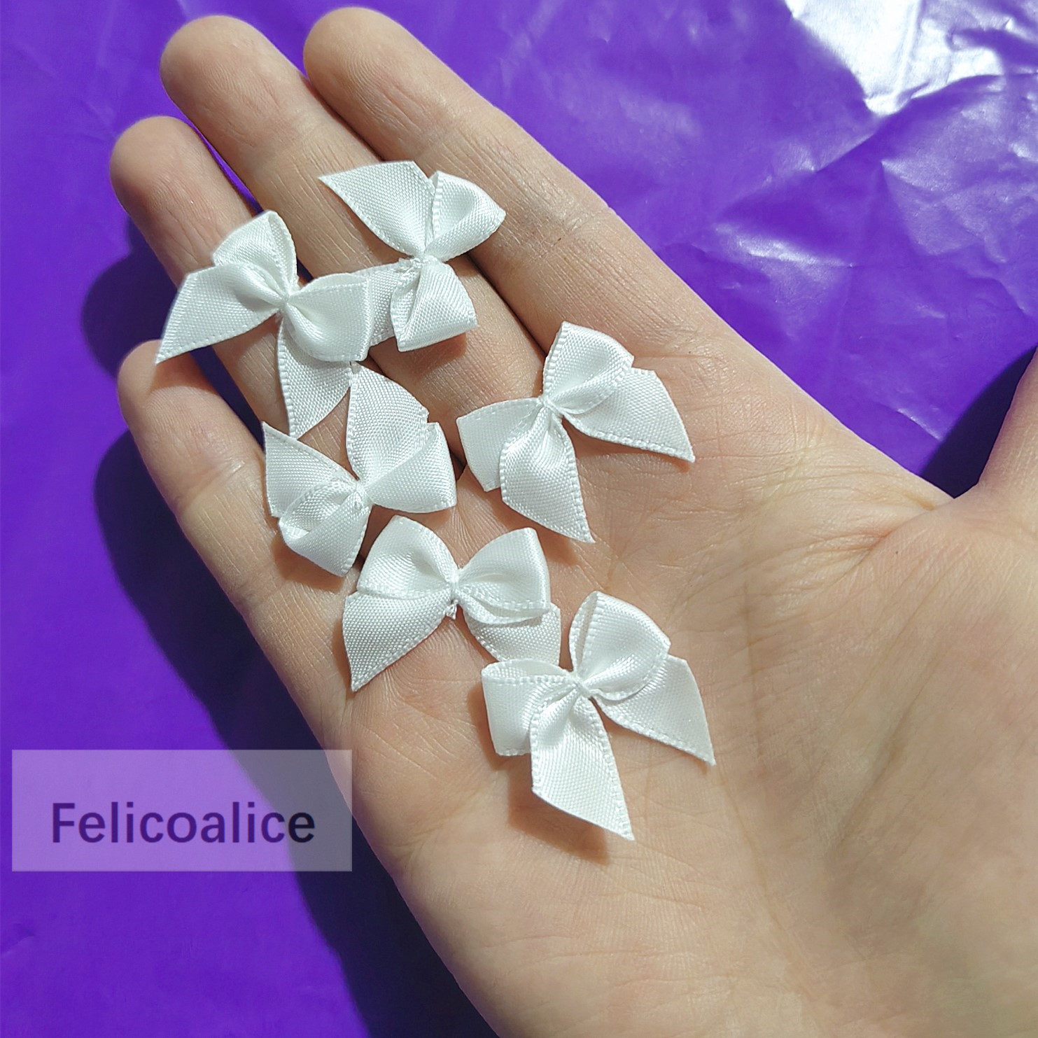 30 Uds. De cinta de raso de tamaño pequeño de 25mm ± 3mm, lazo, artesanía de flores, accesorios de hechos a mano, decoración para de boda