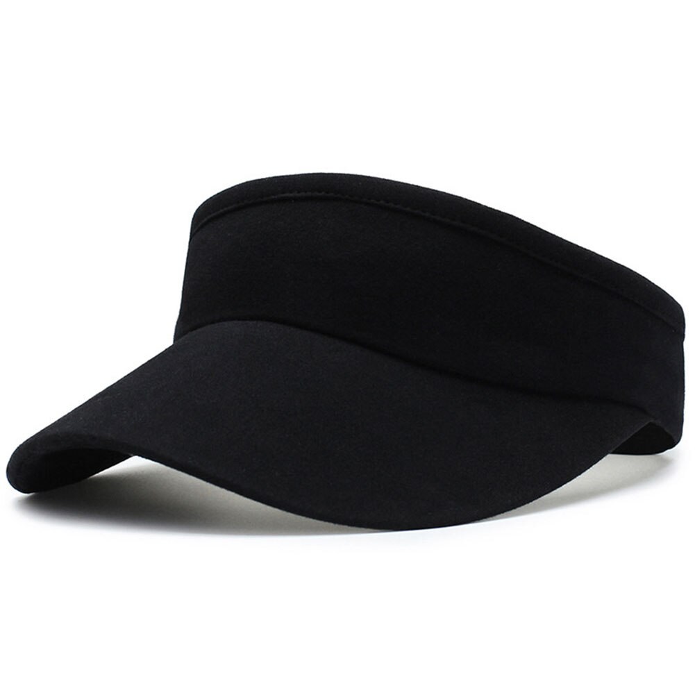 Outdoor Sports Running Hat Sun Cap Wide Brim UV Protecting Summer Beach Sun Caps XD88: Black