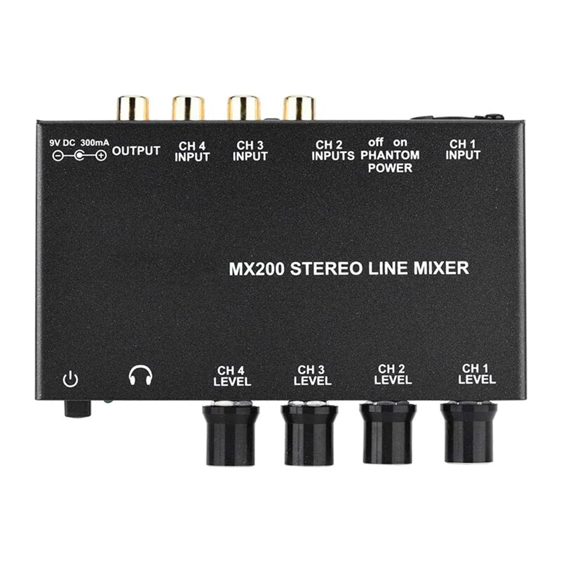 Sound Mixer Mini Noise Cancelling Karaoke Mixer 3 Channel RCA Input And 1 RCA Output Stereo Sound Mini Dj Mixer(EU Plug): Default Title