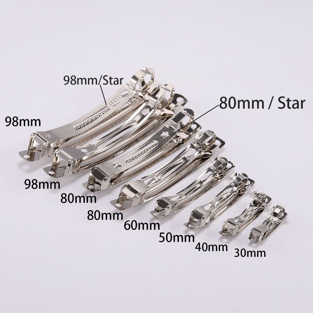 10 pz/lotto Molla di Metallo Clip di Capelli Dei Capelli di Base Pinze Impostazione In Bianco forniture Per Monili Che Fanno I Risultati FAI DA TE Forcine di Accessori