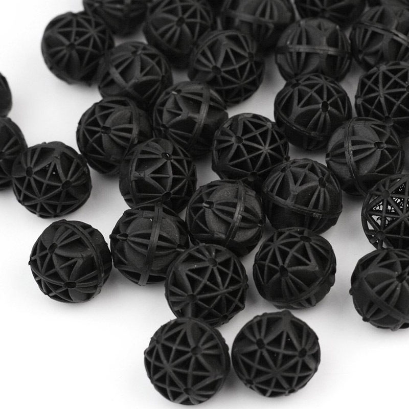 Bio Balls Filtermedien 100 Stück | Schwarz, 16 Mm | Für Aquarium, Teich & Filter | Biologische Wasserreinigung