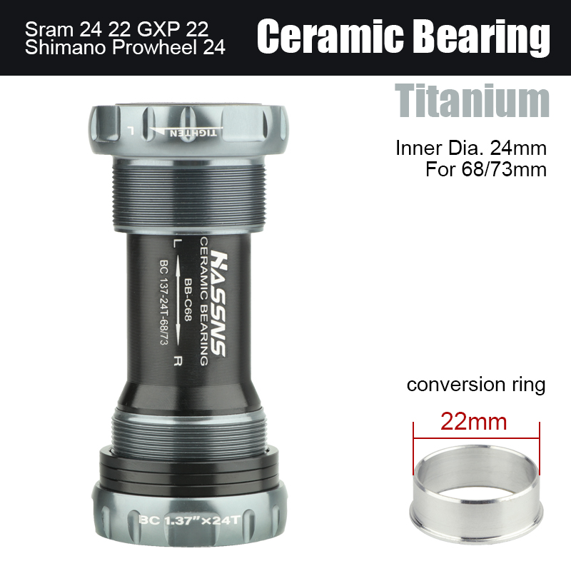 HASSNS Central Movement Bicycle Bottom Bracket Mtb Hollowtech Central Movement Mountain Bike Ceramics BB For Integrated Crankset: MULTI