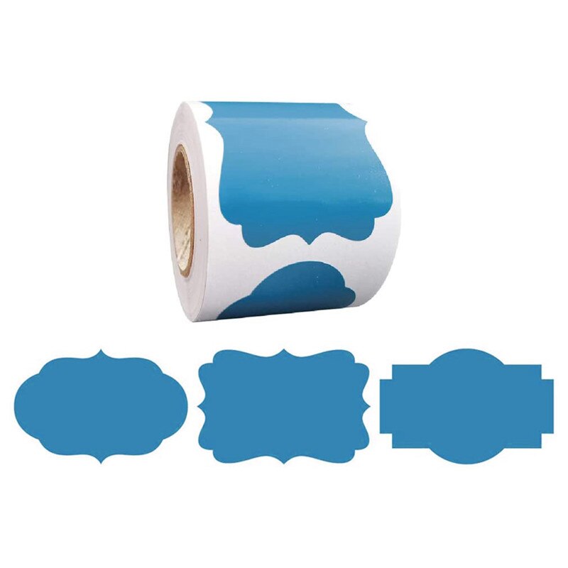 150 PCS/Roll Irregular Label Sticker Erasable Removable Waterproof Sticker for Glass Bottle Jar Spice Stickers: Blue