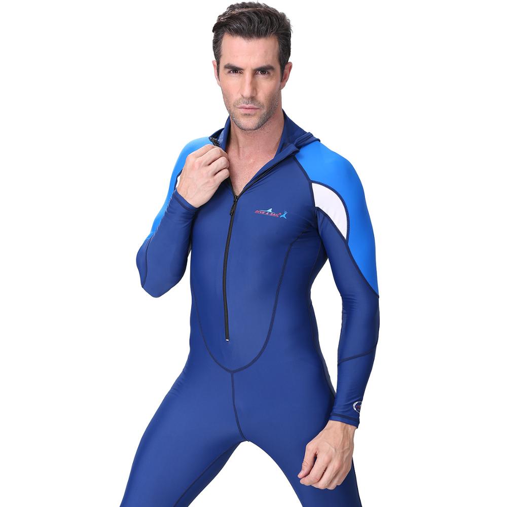 Män huva dykdräkt simma stinger kostym dyka hud snorkling surfa vattenskidor anti-uv bära hela kroppen med kepsar huva män kvinnor 6/