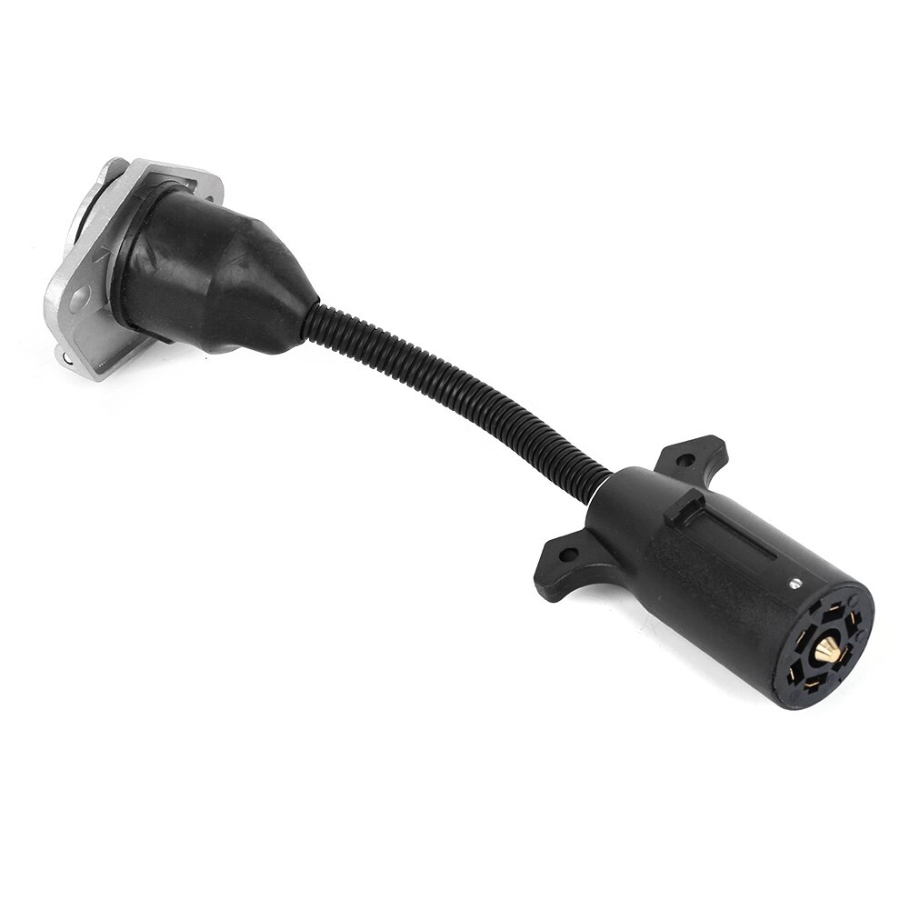 Trailer stik 7 flat blade  to 7 round pin adapter us type universal til de fleste rv trailere sættevogne trailer socket