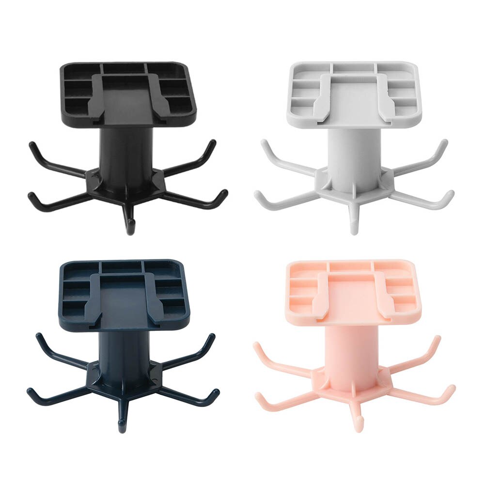 360 Rotation Plastic Hook Universal Utensils Holder Hanger Retractable Storage Shelf Save Room Organizer Hole Free Hooks