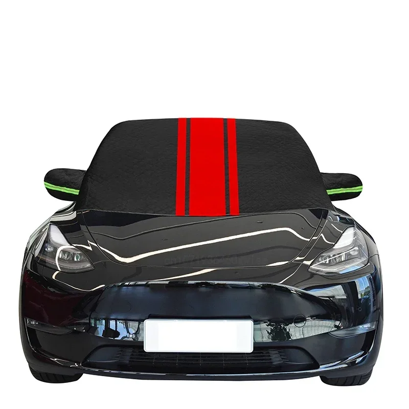 Waterproof Cover Exterior Car Covers Outdoor Half Awning Anti-Snow Windshield Proof Protective Cotton Sunshade Anti Ice Frost: GRAY
