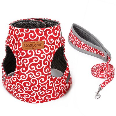 Einstellbare Katze gehen Jacke Weste nutzbar machen Blei Leine für Kleine Mittel Katze Haustier Kragen: rot / XS