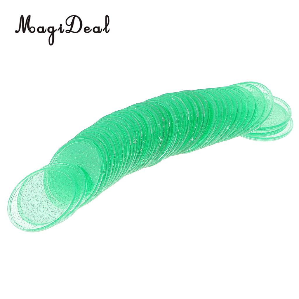 MagiDeal 40Pcs Plastic Count Bingo Chips Markers for Bingo Game Cards Party Fun Family Club Games Supplies Accessory: Green 