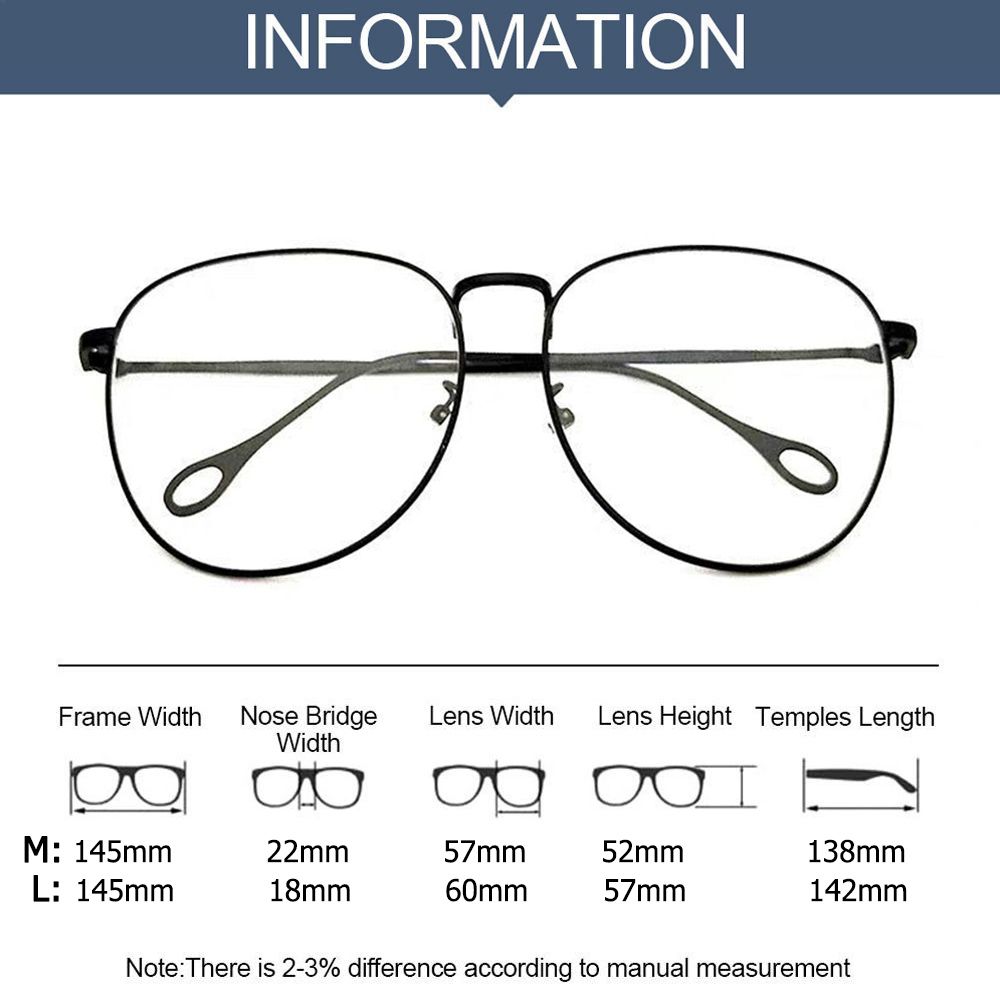 Unisex Big Round Frame Glasses Metal Fram Eyeglasses Women Men Retro Optical Glasses Flat Mirror Eyewear
