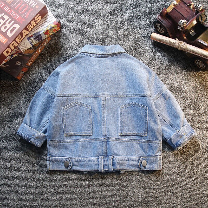 Baby Jungen Denim Jacken Frühling Herbst Neue freundlicher Koreanisch Feste Mäntel Revers Taschen lässig Jacken für Jungen freundlicher Kleidung