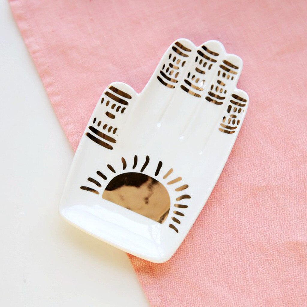 Dessert Plate Ceramic Jewelry Plate Decor Craft Home Tableware Dinner Plate Dish Dinnerware Cake Plates Tray Fruit Dishes