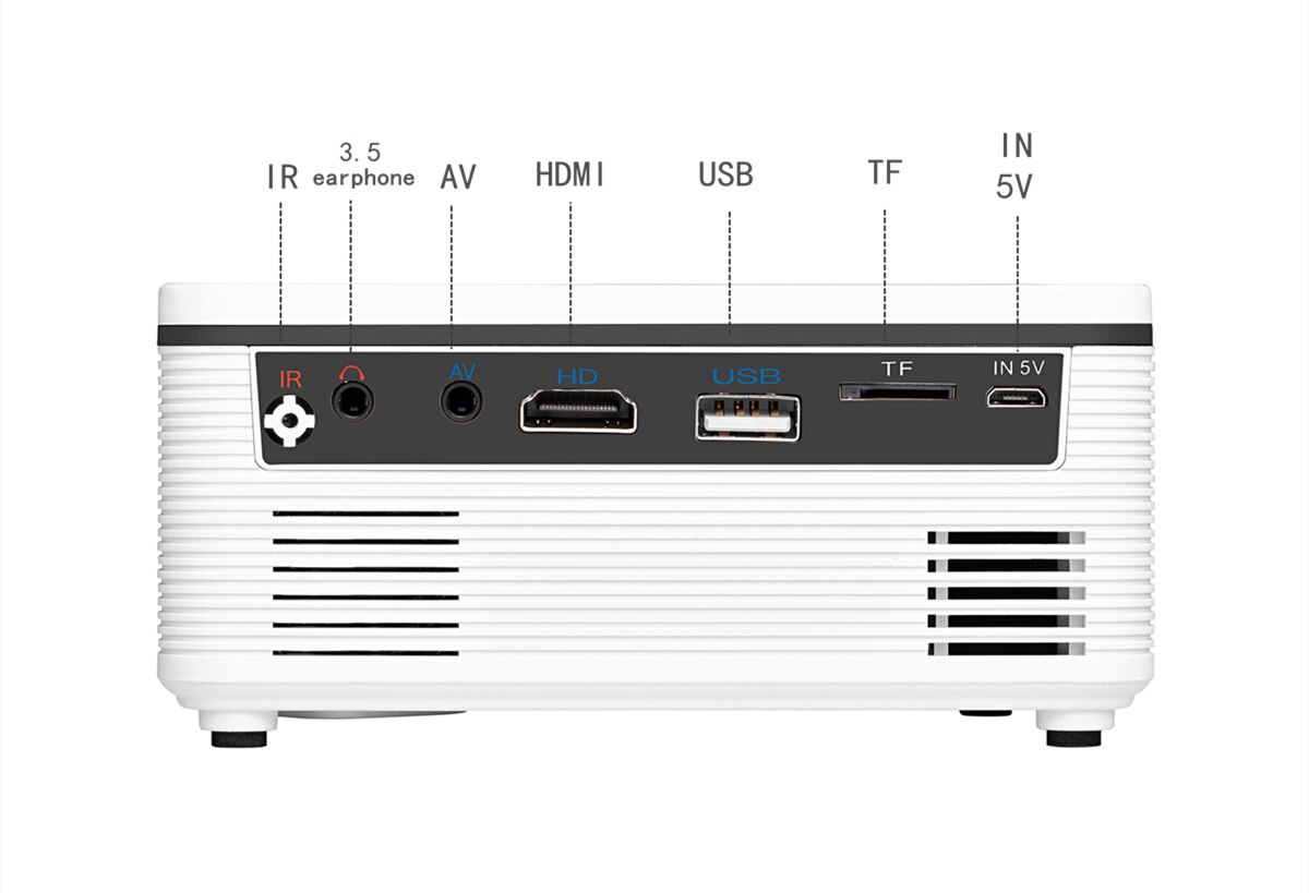 Portable Mini LED Projector S361 320x240 Pixels 600Lumens Projector Home Media Player Built-in Speaker