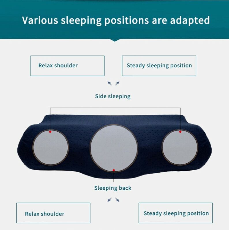 Contour memory foam cervikal kudde ortopedisk nacksmärtskudde för sida rygg spondylodyn sovkuddar nacke huvud ryggstöd