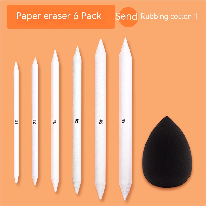 Blending Stumps and Tortillions Paper Art Blenders Sandpaper Pencil Set Sketch Sponge for Artist Charcoal Sketch Drawing Tools: WHITE