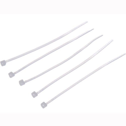 200Pcs Zip tie Cord Multi-Size Wire Nylon Cable 60-150mm White