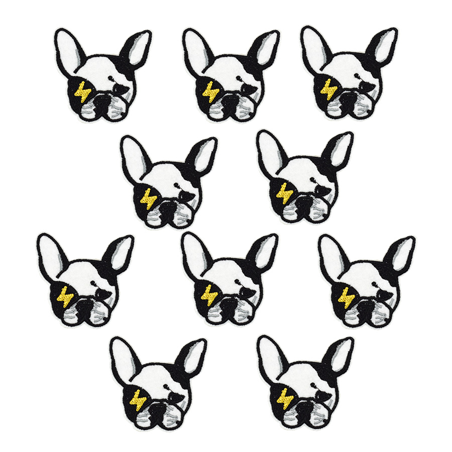 10 stuks borduurpatches met hondenmotief voor kleding, strijkpatches, applicaties, borduurpatches voor kleding, stickers voor kleding, doe-het-zelf