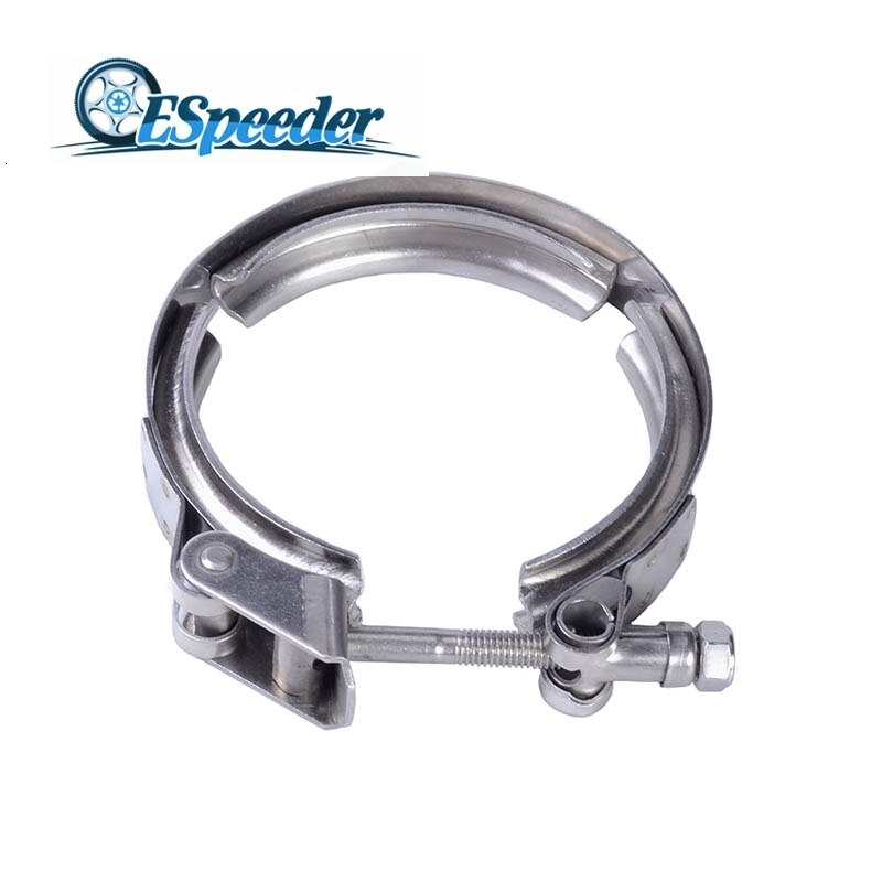 ESPEEDER 3.5" Universal Exhaust Turbo Downpipe Quick Release Clamp Stainless Steel V-Band Clamp Turbo Exhaust Pipes Clamp Clip