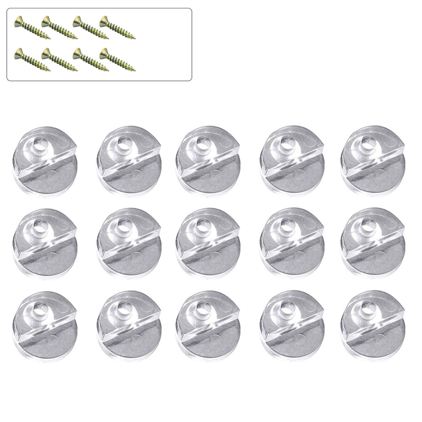 50Pcs Hardware Installeren Plastic Glas Retainer Clips Kit Windows Met Schroeven Kastdeur Vaste Houder Clear Accessoires: 3