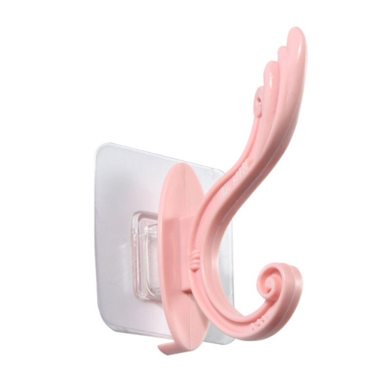 Gancho nórdico de Estilo de pluma sin costuras, gancho grande, antideslizante, doble , gancho para puerta: pink
