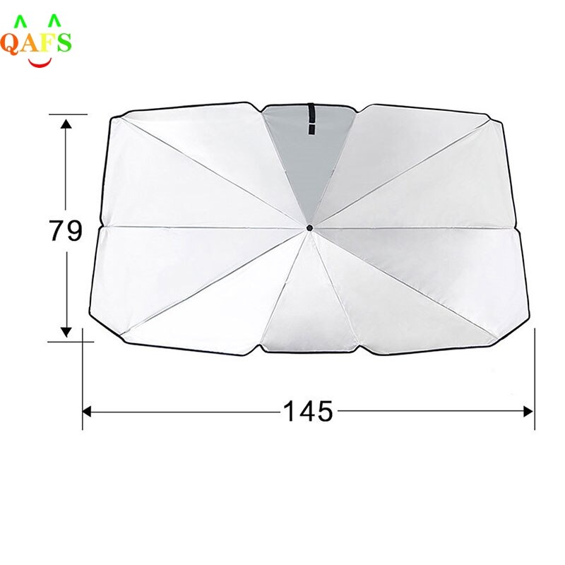 1Pc 79*145Cm Voor Achter Voorruit Paraplu Zonnescherm Window Zonnescherm Zonnescherm Visor Film Voor Auto window Auto Accessoires