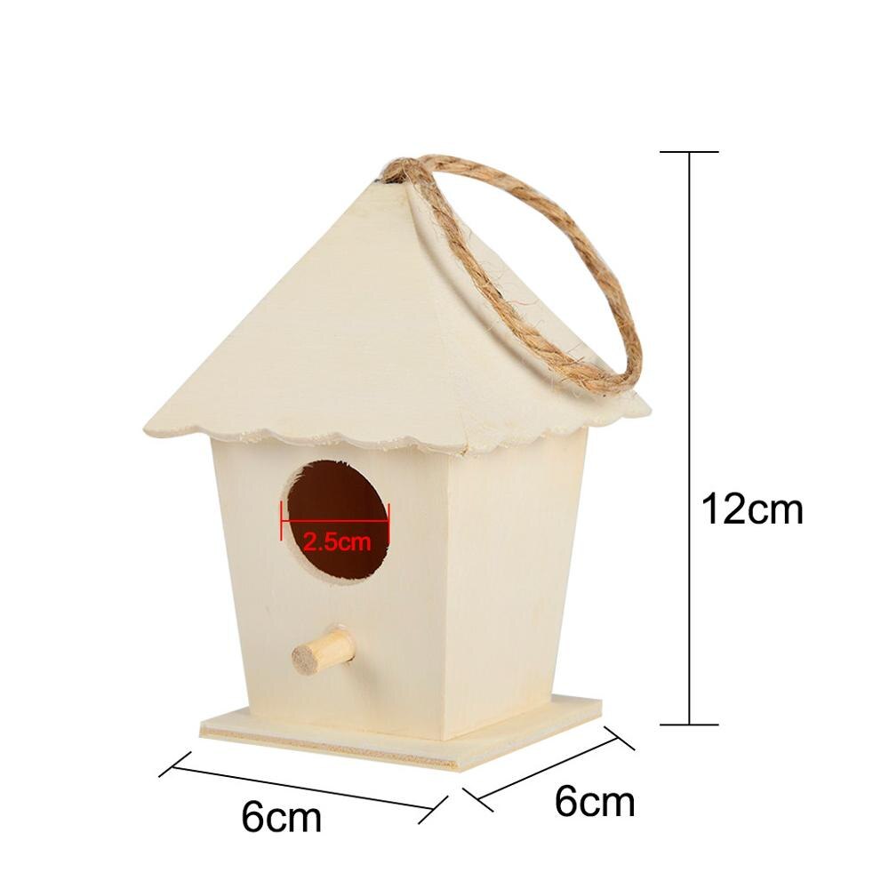 1/2 pcs Bird Box Assembled Wooden Outdoor Bird House DIY Nest Dox Nest House Bird House Bird House Wooden Box