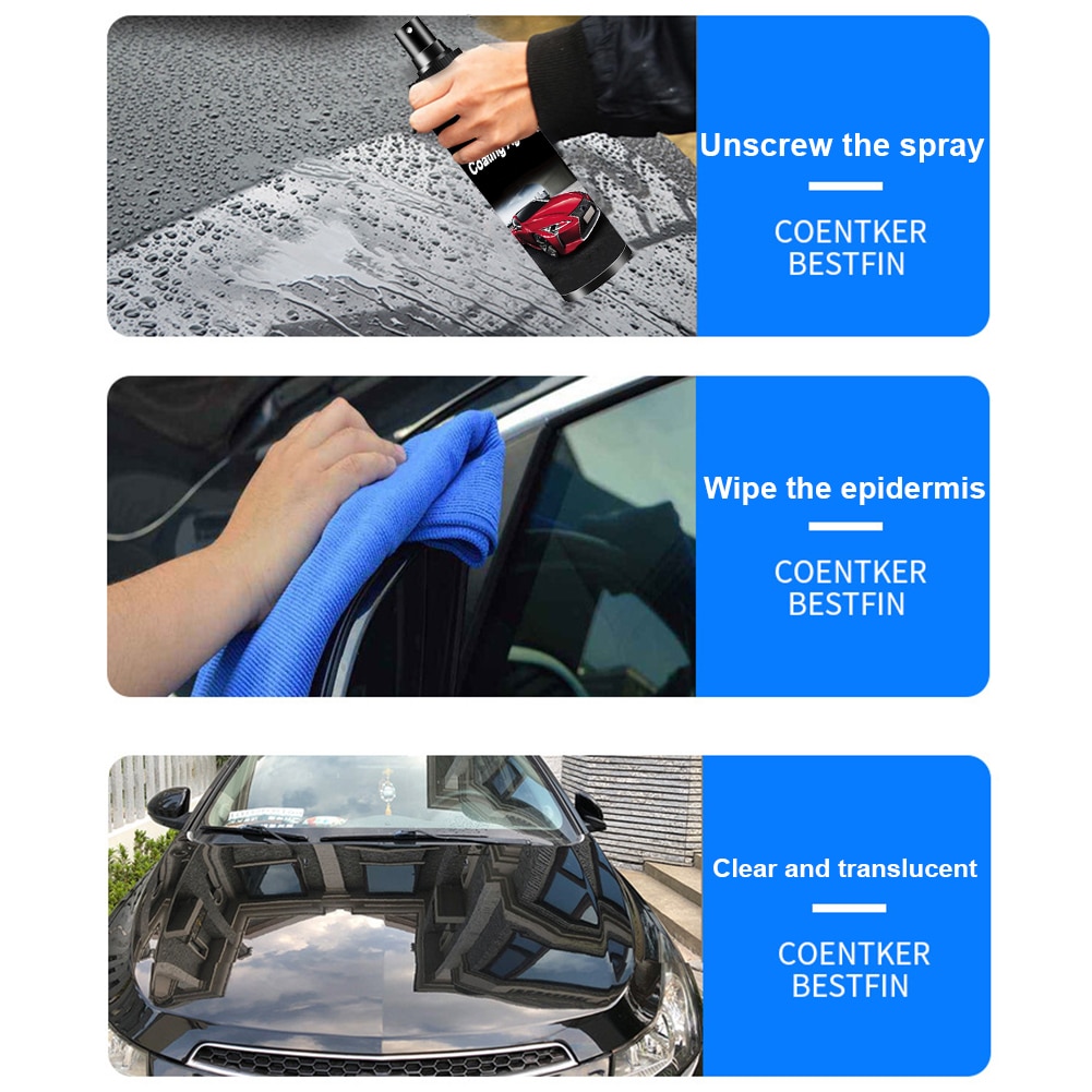 120ML Car Coating Agent Liquid Ceramic Coat Anti Scratch Coating Hardness Super Hydrophobic Glass Coating Car Paint Care