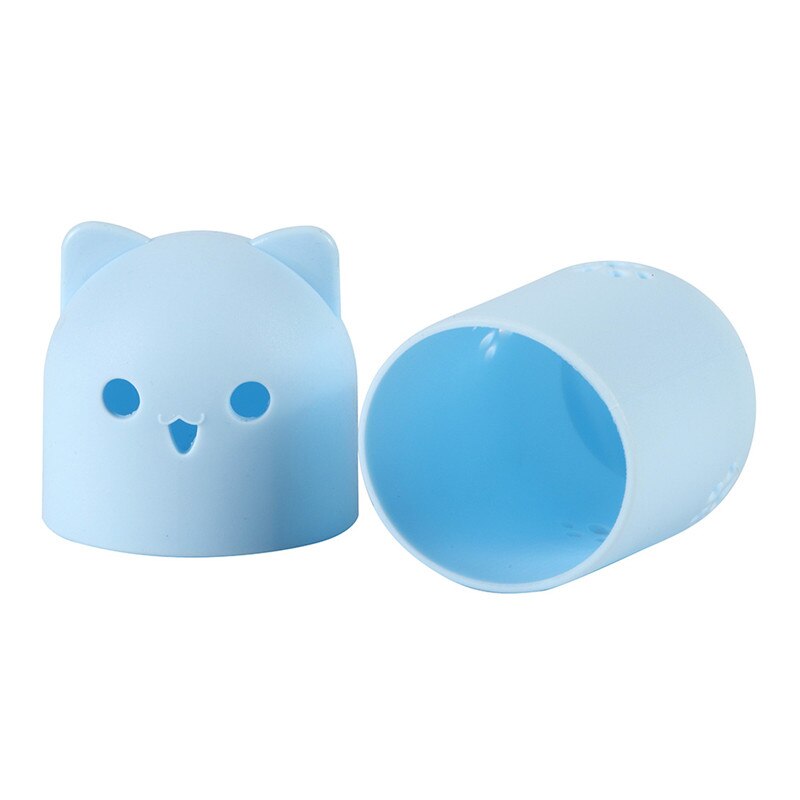 1pc Porta Spugna Per Trucco in Silicone Custodia Per Trucco in Spugna Custodia Da Viaggio a Forma Di Gatto Fondotinta Spugna Custodia Protettiva Per Il Trasporto Porta Frullatore Di Bellezza(blu
