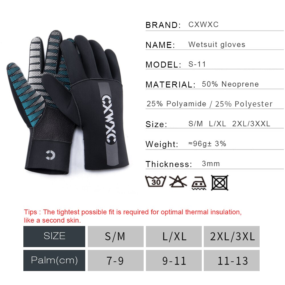 Guantes de neopreno para buceo, 3mm, flexibles, térmicos, para buceo, pesca submarina, ciclismo, unisex