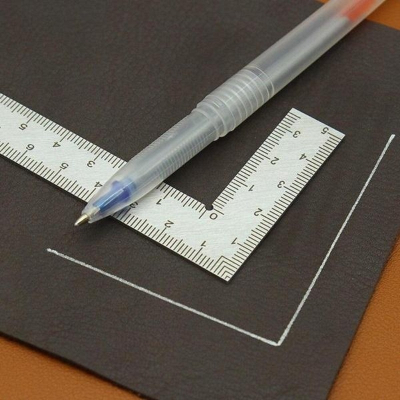 cute school supplies metal ruler Small frame ruler Measuring layout tool Stainless steel square square square square