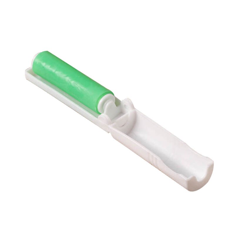 Portable dust remover clothing fluff dust remover dust removal roll cotton wool roller recycling folding and washable: Green