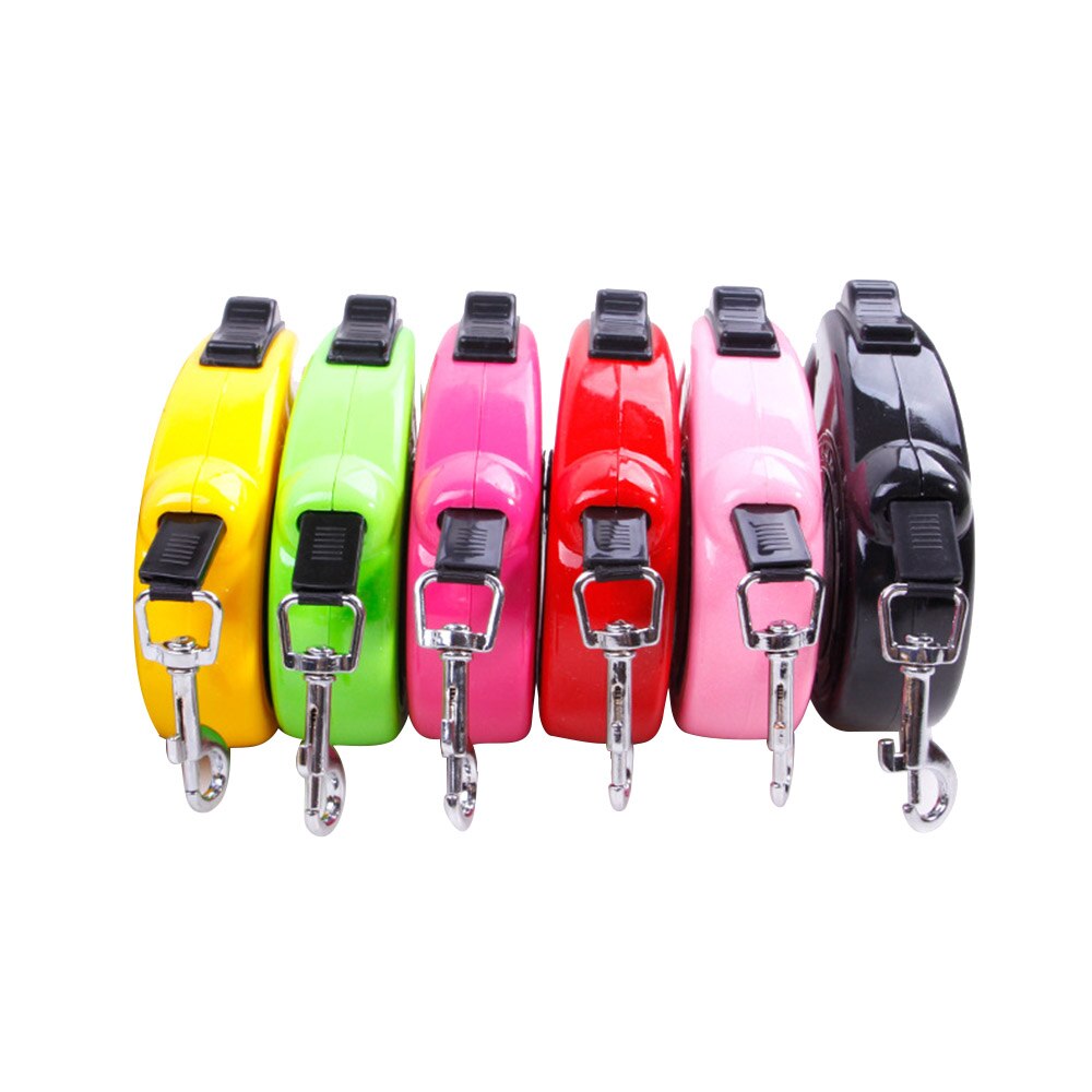 Dog Leash Automatic Retractable Pets Walking Nylon For Small and Medium Black Big Handle