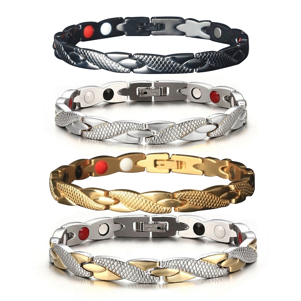 Magnetische Armband Twisted Gezonde Zorg Magnetische Magneet Armband Power Therapie Magneten Armbanden Patroon Armbanden Sieraden Stainles